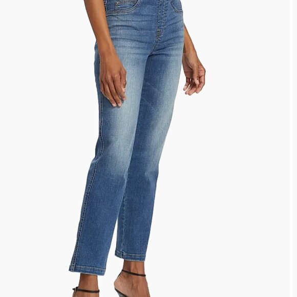 SPANX Blue straight leg Jeans XL - Picture 12 of 12